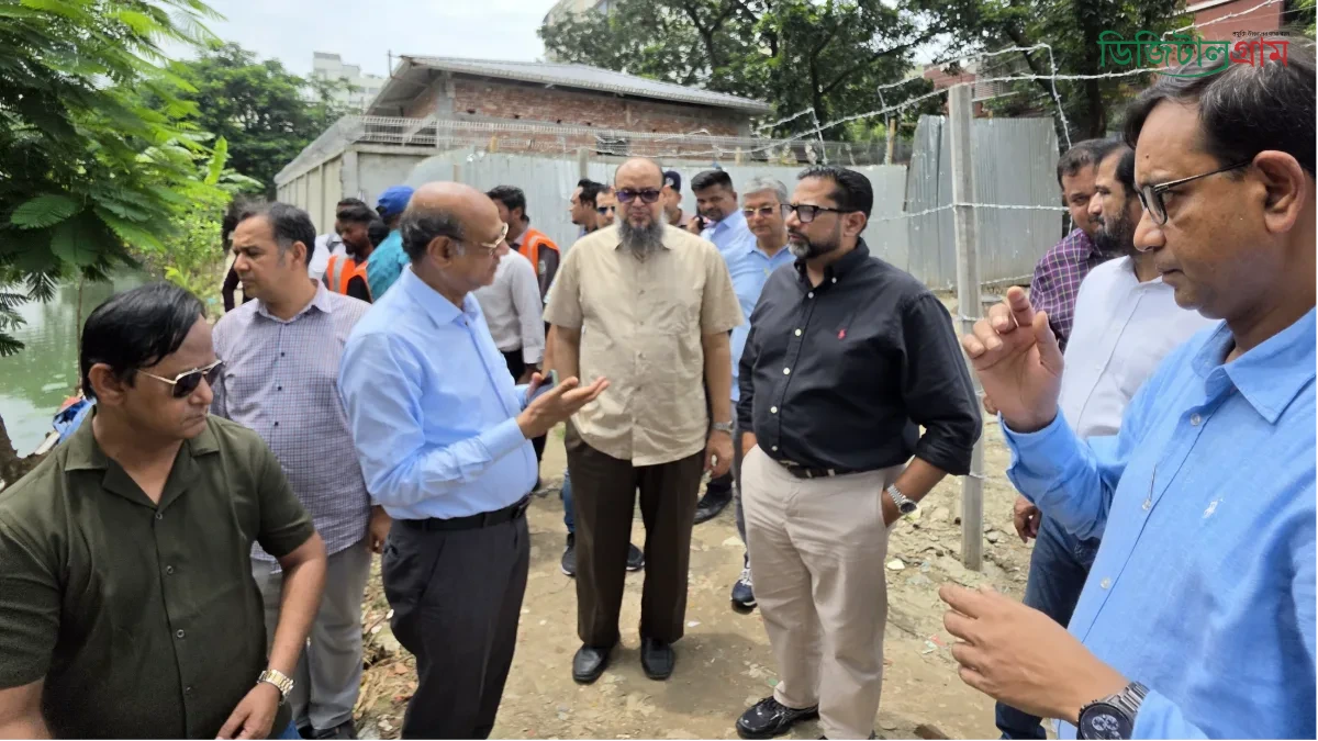 গুলশান-বনানী-বারিধারা লেকের পরিষ্কার-পরিচ্ছন্নতা ও পয়ঃনিষ্কাশন ব্যবস্থা পরিদর্শন